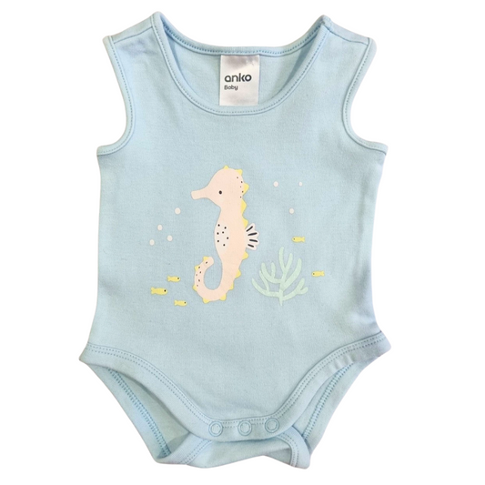 Anko Seahorse Sleeveless Bodysuit - Size: 0000 (Newborn)