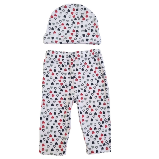 2pc Leggings & Beanie Hat Set - Size: 00 (3-6 Months)