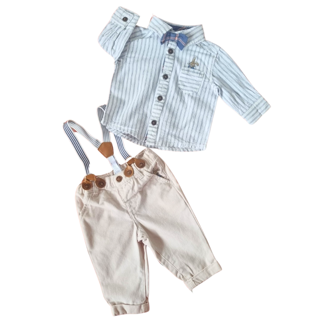 BNWOT - Peter Rabbit 2pc Shirt & Trousers Set - Size: 00 (3-6 Months)