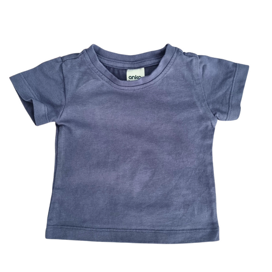 Anko Short Sleeved Blue T-Shirt - Size: 0000 (Newborn)