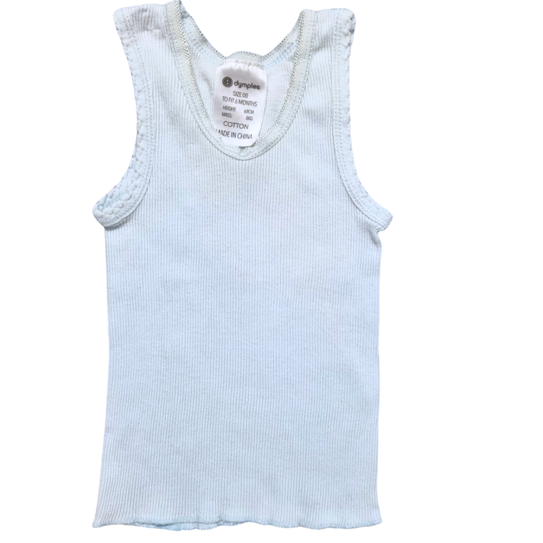 Dymples Ribbed Singlet - Size: 00 (3-6 Months)