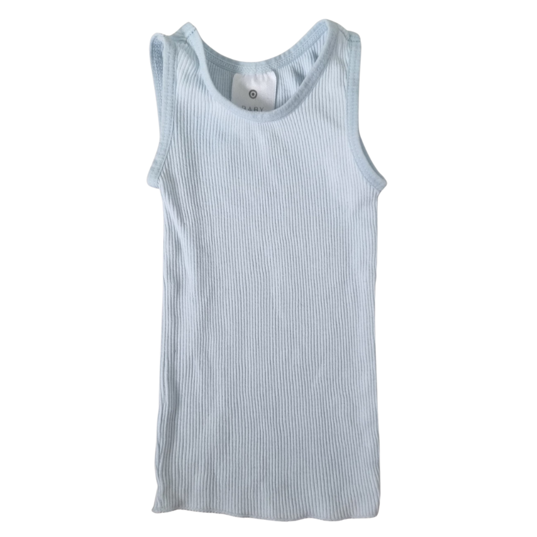 Target Blue Ribbed Singlet - Size: 0000 (Newborn)