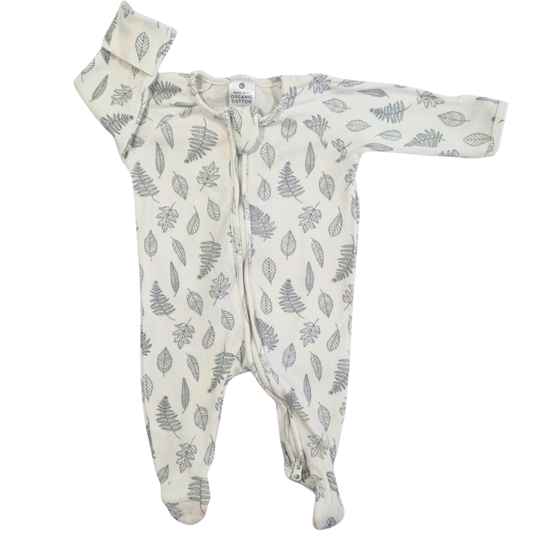 Target Green Leaves Onesie - Size: 0000 (Newborn)