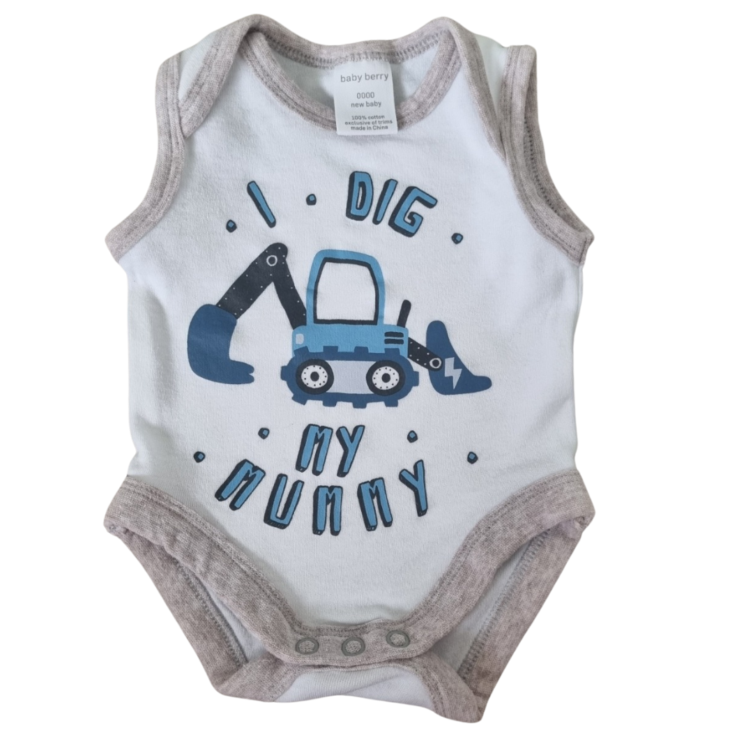 Baby Berry 'I Dig My Mummy' Bodysuit - Size: 0000 (Newborn)