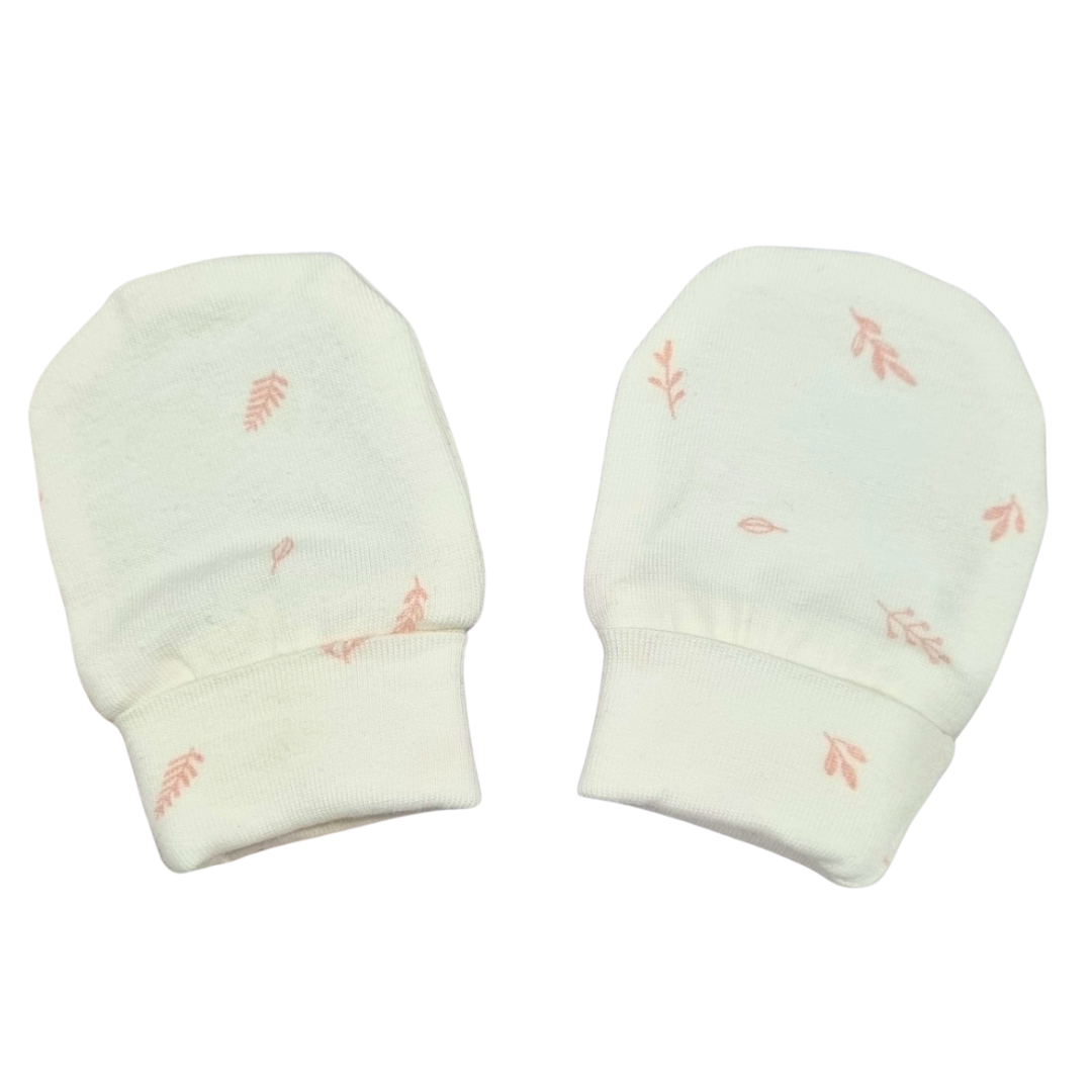 Cream & Pink Scratch Mitts - One Size